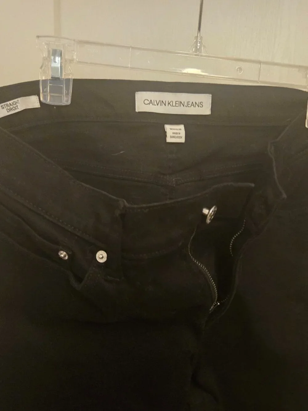 Calvin Kein Men's Straight Fit Jean - Black